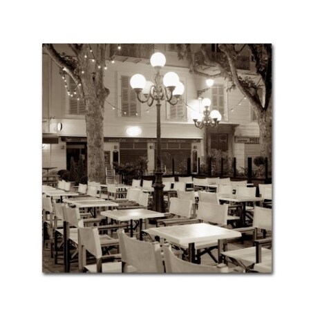 Trademark Fine Art Alan Blaustein 'Cote d'Azur Cafe I' Canvas Art, 35x35 ALI5164-C3535GG